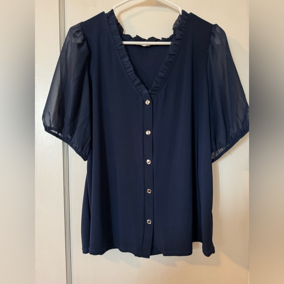 Navy Blue Blouse - Picture 3 of 8